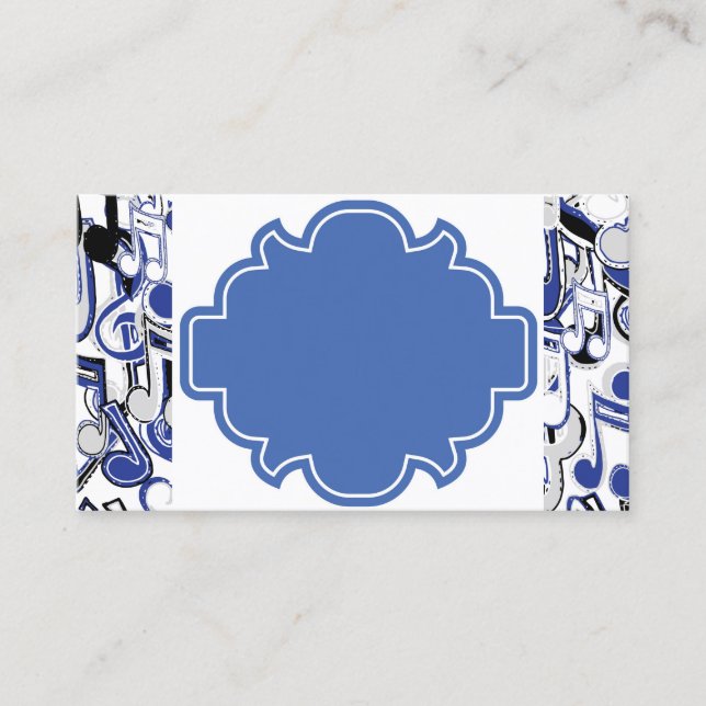 Cartes de visite de design bleu (Devant)