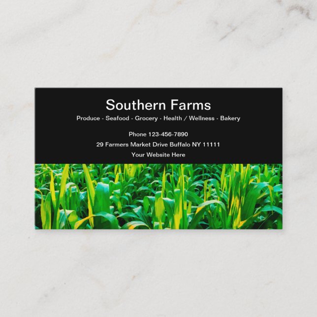 Cartes de visite de détail du marché des agriculte (Devant)