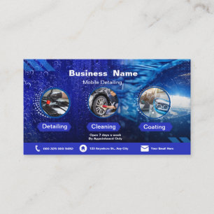 Cartes de visite de détails modernes bleus
