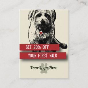 Cartes de visite de Dog Walker - Personnalisez tou