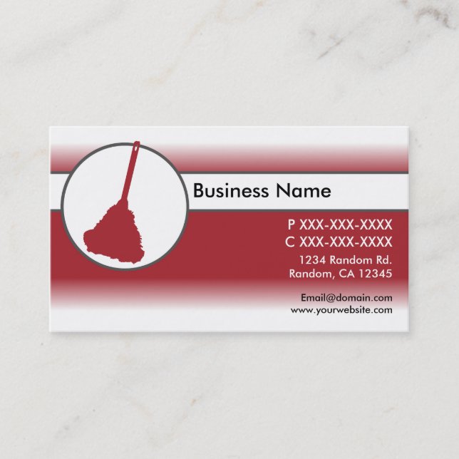 Cartes de visite de duvet de plumes blancs rouges (Devant)