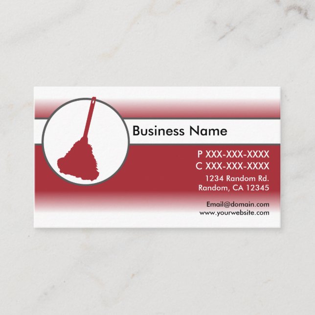 Cartes de visite de duvet de plumes blancs rouges (Devant)
