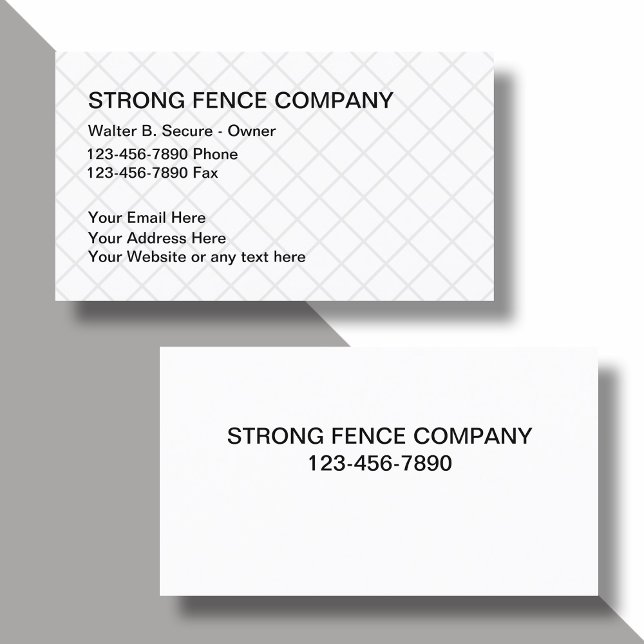 Cartes de visite de Fence Company (Créateur téléchargé)
