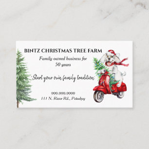 Cartes de visite de ferme d'arbre de Noël