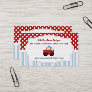 Cartes de visite de Firetruck de jouet