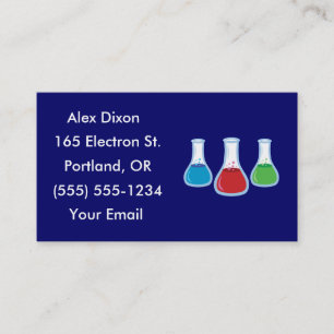 Cartes de visite de flacon de la Science