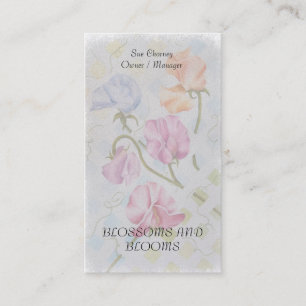 CARTES DE VISITE DE FLEUR D'AQUARELLE DE POIS DOUX