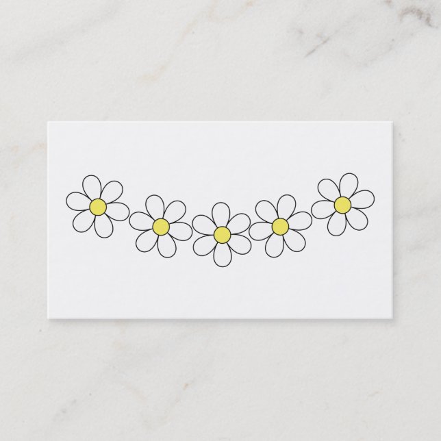 Cartes de visite de fleur de marguerite (Devant)