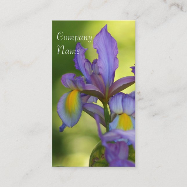 Cartes de visite de fleur d'iris (Devant)