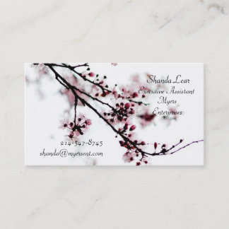 Cartes de visite de fleurs de cerisier