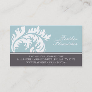 Cartes de visite de Flourish de plume