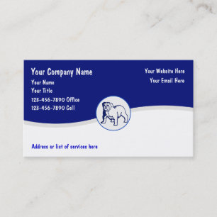 Cartes de visite de formation de chien