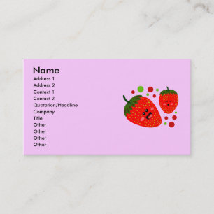 Cartes de visite de fraise