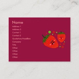 Cartes de visite de fraises