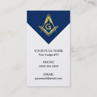 Cartes de visite de franc-maçonnerie, Masonic Blue