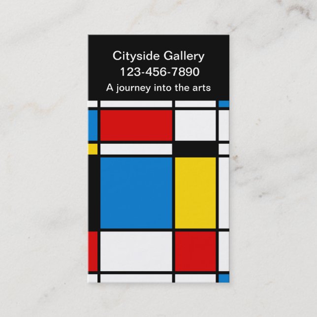 Cartes de visite de galerie d'art moderne (Devant)