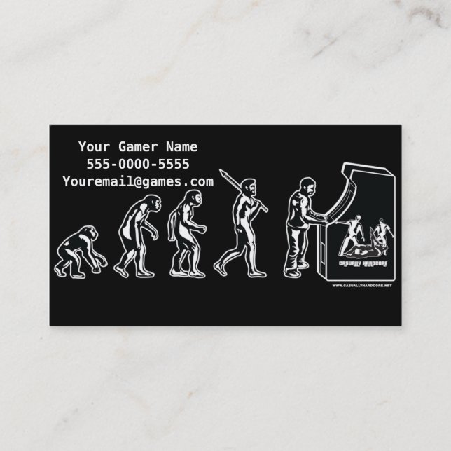 Cartes de visite de Gamer d'évolution de jeu (Devant)