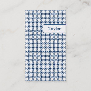 Cartes de visite de géométrie moderne - bleu marin