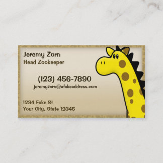 Cartes de visite de girafe de Kawaii