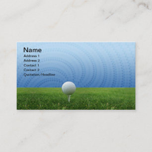 Cartes de visite de golf