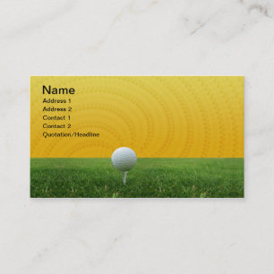 Cartes de visite de golf