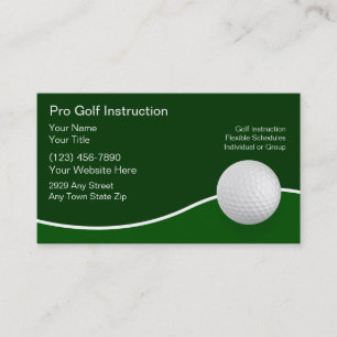 Cartes de visite de golf