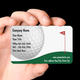 Cartes de visite de golf