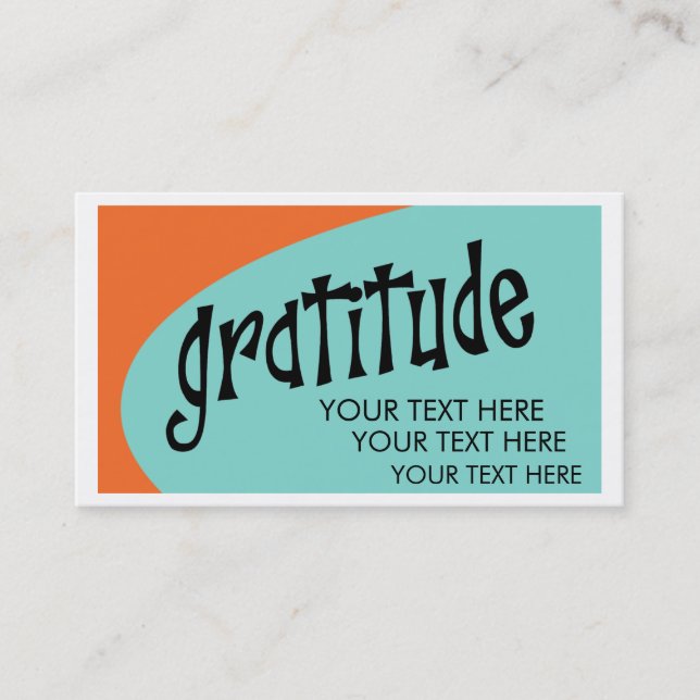 Cartes de visite de gratitude (Devant)