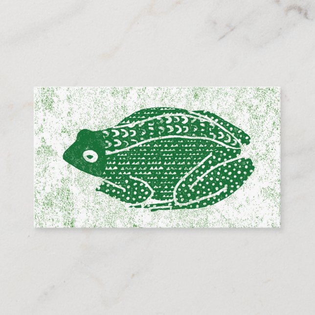 Cartes de visite de grenouille - Grenouille verte (Devant)