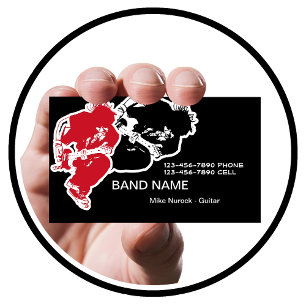 Cartes de visite de groupe de rock