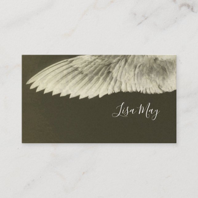 Cartes de visite de grunge de sépia d'ailes (Devant)