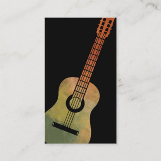 Cartes de visite de guitare - Artistic Green Orang