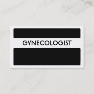 Cartes de visite de gynécologue noir blanc