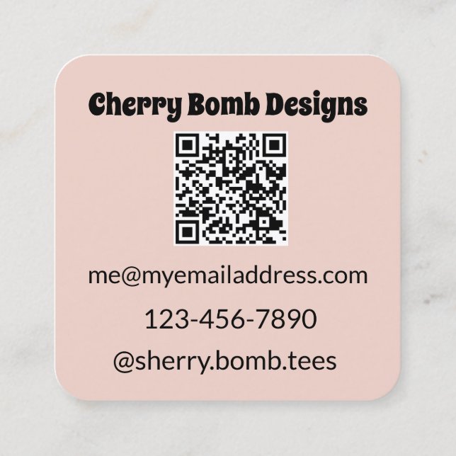 Cartes de visite de haute qualité avec code QR (Dos)