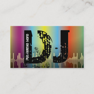 Cartes de visite de jockey DJ