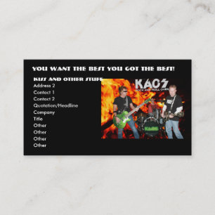 cartes de visite de kaos