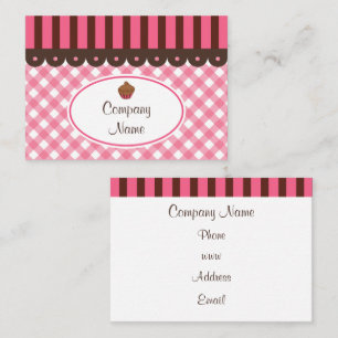 Cartes de visite de la boulangerie Cupcake