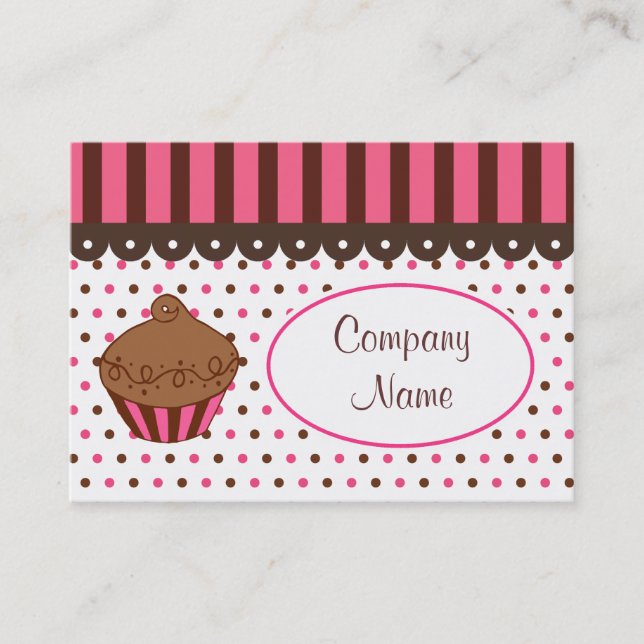 Cartes de visite de la boulangerie Cupcake (Devant)