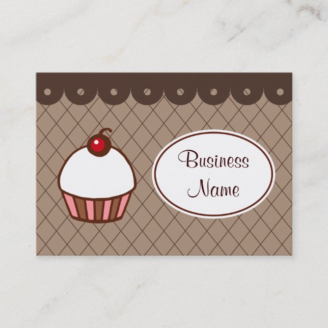 Cartes de visite de la boulangerie Cupcake (Devant)