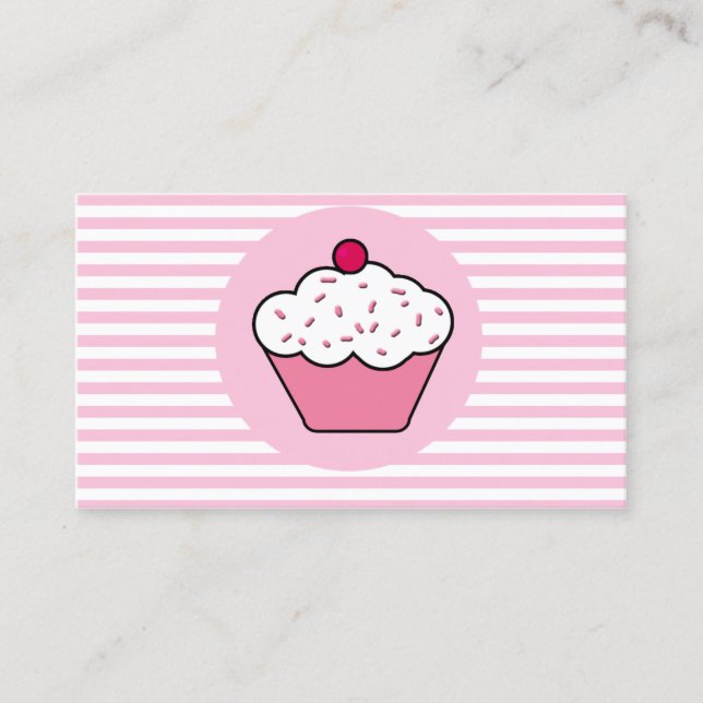 cartes de visite de la boutique de cupcakes (Devant)
