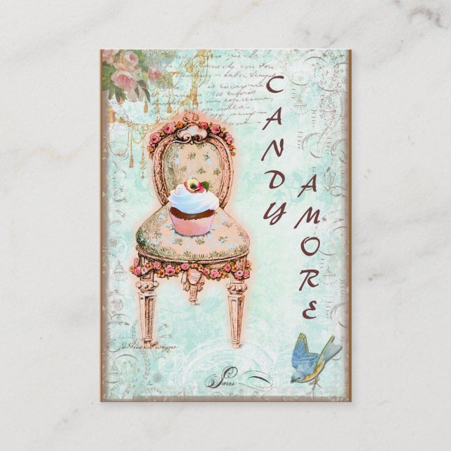 Cartes de visite de la chaire victorienne Cupcake (Devant)