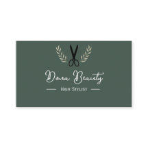 Cartes de visite de la liste des cheveux