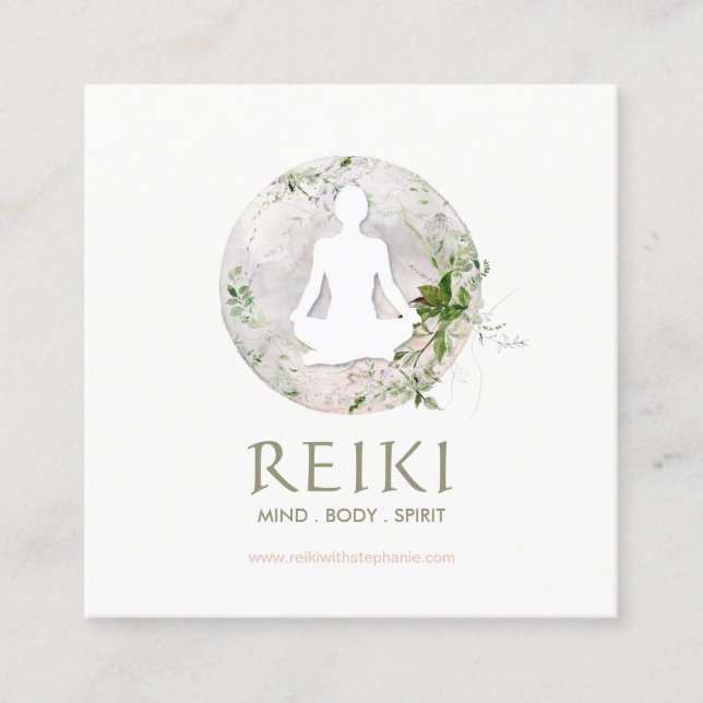 Cartes de visite de la Lune magique et du Reiki ve (Devant)