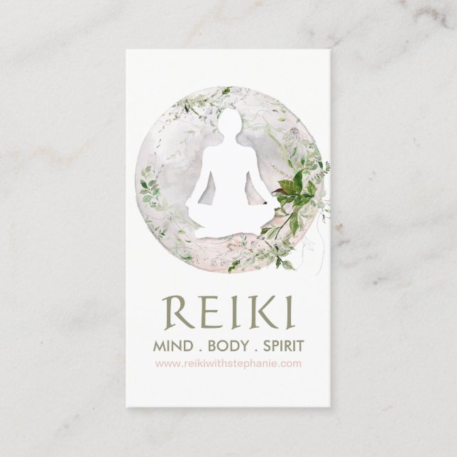 Cartes de visite de la Lune magique et du Reiki ve (Devant)
