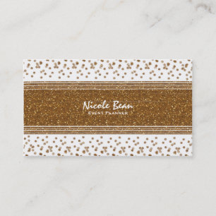 Cartes de visite de la Parties scintillant d'or br