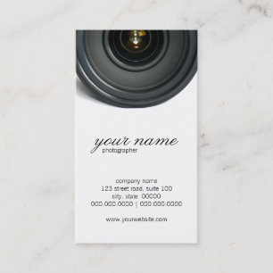 Cartes de visite de la photographie de lentilles d