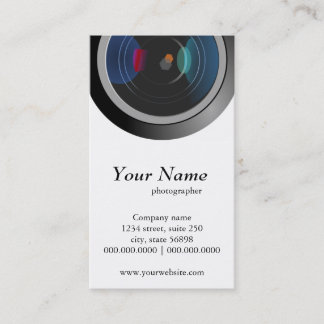 Cartes de visite de la photographie de lentilles d