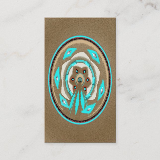 Cartes de visite de la plume tribale (Devant)