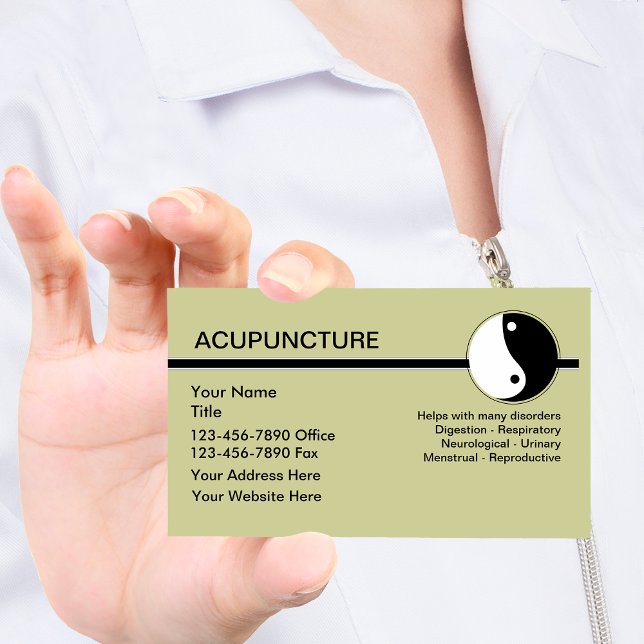 Cartes de visite de l'acupuncture (Créateur téléchargé)