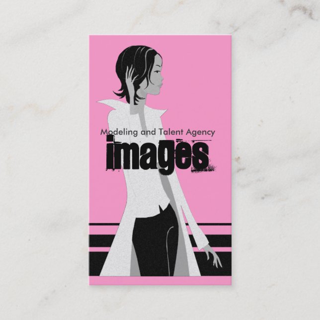 Cartes de visite de l'agence de modélisation et de (Devant)